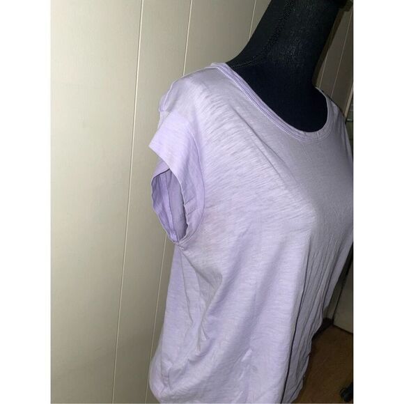 Loft Lavender Short Sleeve Blouse Size Large - Picture 2 of 7